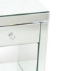 26 Inch Beveled Mirror Chest with 1 Drawer, Silver