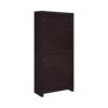 Wooden Bookcase with 3 Shelves and 1 Drawer, Dark Brown