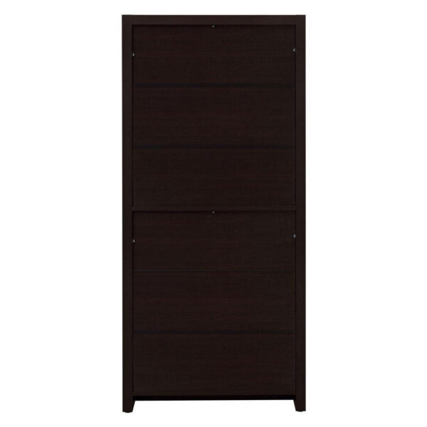 Wooden Bookcase with 3 Shelves and 1 Drawer, Dark Brown