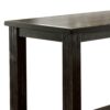 Rustic Plank Wooden Bar Table with Block Legs, Antique Black