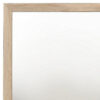 Square Shaped Wooden Mirror with Rough Hewn Texture, Brown