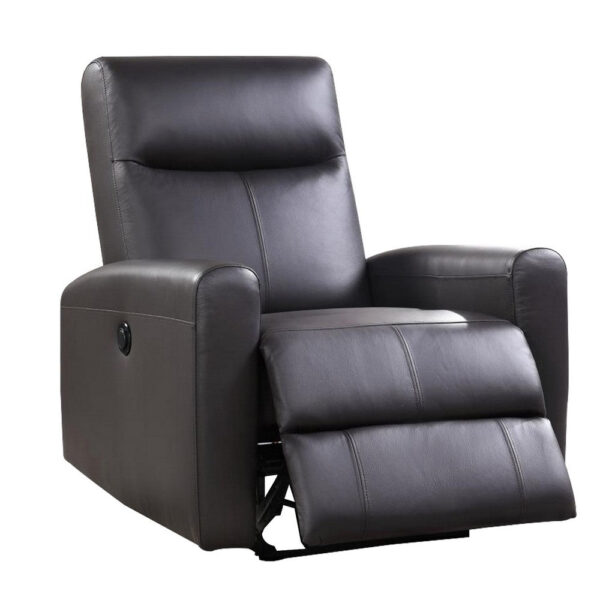 150220266991573627323.jpeg Leatherette Power Recliner with Tufted Back, Brown