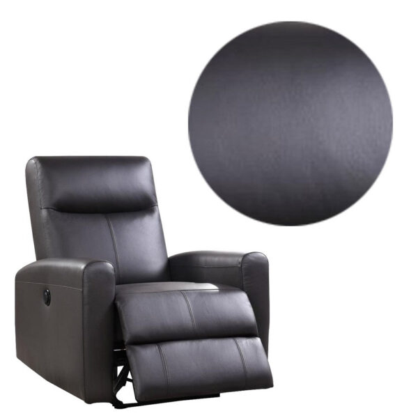 150220266991573bf2d02.jpeg Leatherette Power Recliner with Tufted Back, Brown