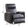 15022026699157419aa19.jpeg Leatherette Power Recliner with Tufted Back, Brown
