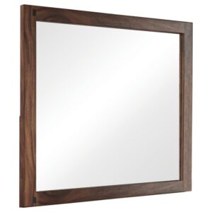 150220266991580e82550.jpeg 44 Inch Rectangular Wood Frame Mirror, Brown