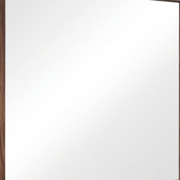 44 Inch Rectangular Wood Frame Mirror, Brown