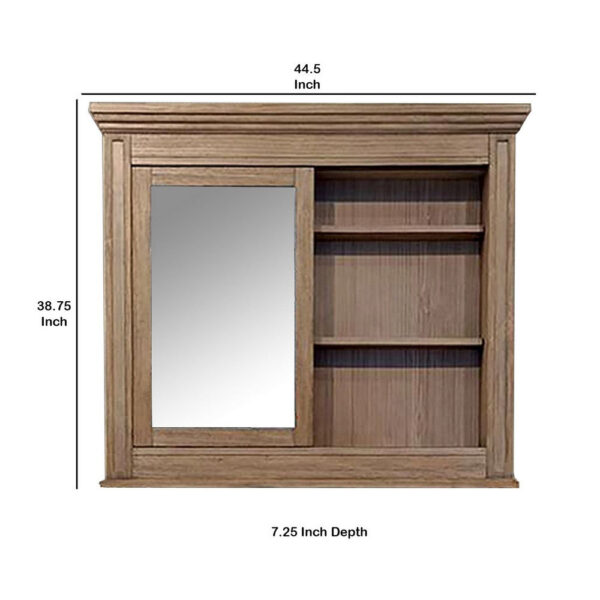 150220266991588f38f6f.jpeg 5 MM Beveled Cabinet Mirror with Storage, Brown