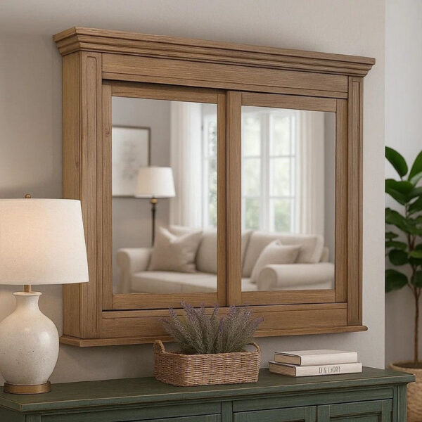 150220266991589545924.jpeg 5 MM Beveled Cabinet Mirror with Storage, Brown