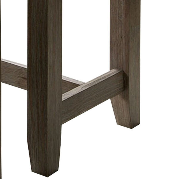 3 Piece Counter Height Dining Set with Stools, Gray