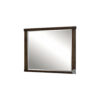 Rectangular Wooden Frame Mirror with Mounting Hardware, Walnut Brown