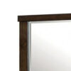 Rectangular Wooden Frame Mirror with Mounting Hardware, Walnut Brown
