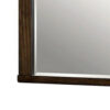 Rectangular Wooden Frame Mirror with Mounting Hardware, Walnut Brown