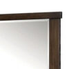 Rectangular Wooden Frame Mirror with Mounting Hardware, Walnut Brown