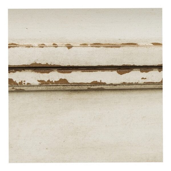 Wooden Chairside End Table with Door, Brown and Antique White