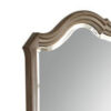 Wooden Molded Frame Mirror with Scalloped Design Top, Taupe Brown