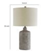 1502202669915a90cb8f1.jpeg Textured Ceramic Frame Table Lamp with Fabric Shade, Gray and Off White