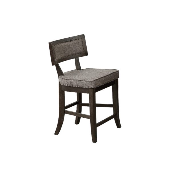 1502202669915ae3bbf11.jpeg Curved Top Wooden High Chair with Flared Legs, Set of 2, Gray