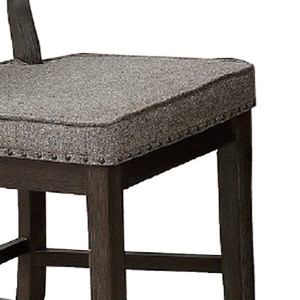 1502202669915afb1db4b.jpeg Curved Top Wooden High Chair with Flared Legs, Set of 2, Gray