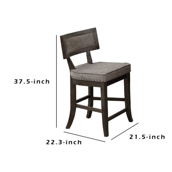 1502202669915b0283a79.jpeg Curved Top Wooden High Chair with Flared Legs, Set of 2, Gray