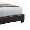 1502202669915b5e71b4e.jpeg Transitional Style Leatherette Full Bed with Padded Headboard, Dark Brown