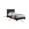 1502202669915b6703255.jpeg Transitional Style Leatherette Full Bed with Padded Headboard, Dark Brown