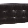 1502202669915bedd02e5.jpeg Queen Leatherette Bed with Checkered Tufted Headboard, Dark Brown