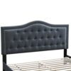 1502202669915ce1b21eb.jpeg Button Tufted Full Burlap Bed with Curved Headboard, Charcoal Gray