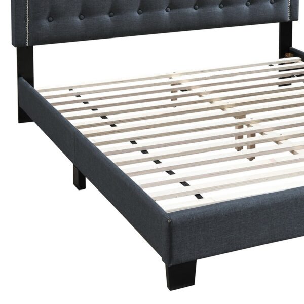 1502202669915d2e2ecba.jpeg Button Tufted Queen Burlap Bed with Curved Headboard, Charcoal Gray