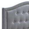 1502202669915d7b9b6a7.jpeg Button Tufted Twin Velvet Bed with Curved Headboard, Gray