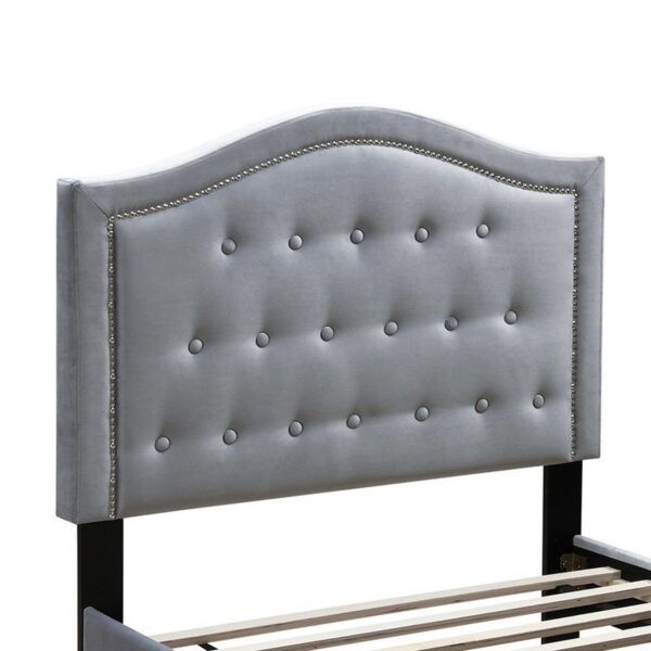 1502202669915da5279a1.jpeg Button Tufted Full Velvet Bed with Curved Headboard, Gray