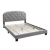 1502202669915ec544d65.jpeg Queen Bed with Button Tufted Scalloped Headboard, Light Gray