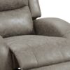 40 Inch Vegan Faux Leather Power Recliner with USB Port, Stone Gray