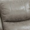 40 Inch Vegan Faux Leather Power Recliner with USB Port, Stone Gray