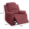 150220266991602bd4ef5.jpeg 39 Inch Fabric Power Recliner with USB Port, Red
