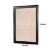 36 Inches Rectangular Wood Encased Mirror, Black