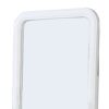 37 Inches Wooden Mirror with Curved Edges, White