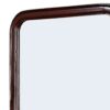 37 Inches Wooden Mirror with Curved Edges, Brown
