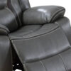 150220266991618fc0a3c.jpeg 37 Inches Leatherette Glider Recliner with Pillow Arms, Gray