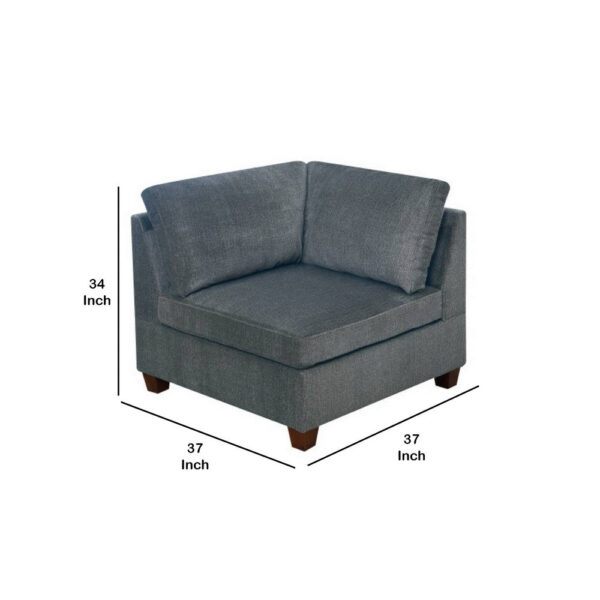 15022026699161b79ff3e.jpeg 37 Inches Fabric Upholstered Wooden Corner Wedge, Gray