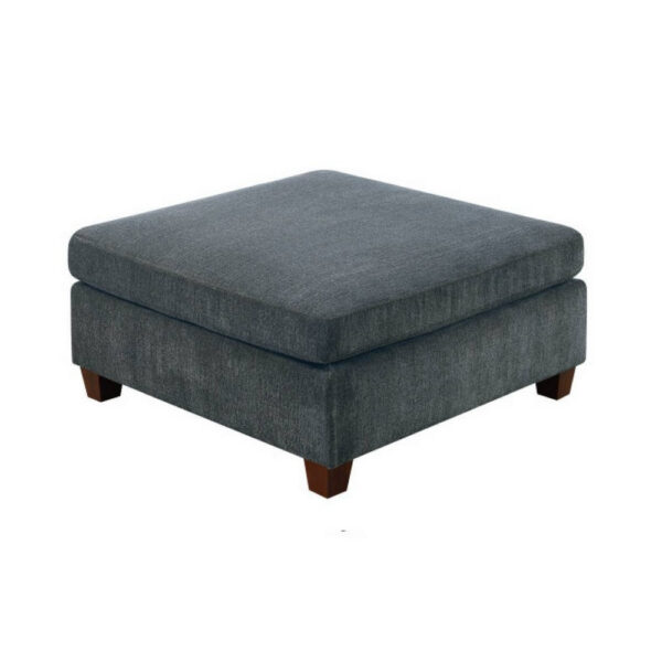 15022026699161be6bd9a.jpeg 37 Inches Fabric Upholstered Wooden Ottoman, Gray