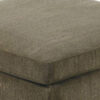 37 Inches Fabric Upholstered Wooden Ottoman, Taupe Brown