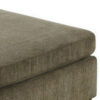 37 Inches Fabric Upholstered Wooden Ottoman, Taupe Brown