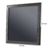 Wall Mirror with Rectangular Frame and Natural Wood Grain Details, Dark Brown