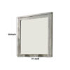 Wall Mirror with Rectangular Frame and Molded Details, Gray