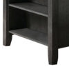 Wooden Counter Height Table with Three Storage Shelves, Gray