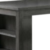 Wooden Counter Height Table with Three Storage Shelves, Gray