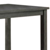 Wooden Counter Height Table with Three Storage Shelves, Gray