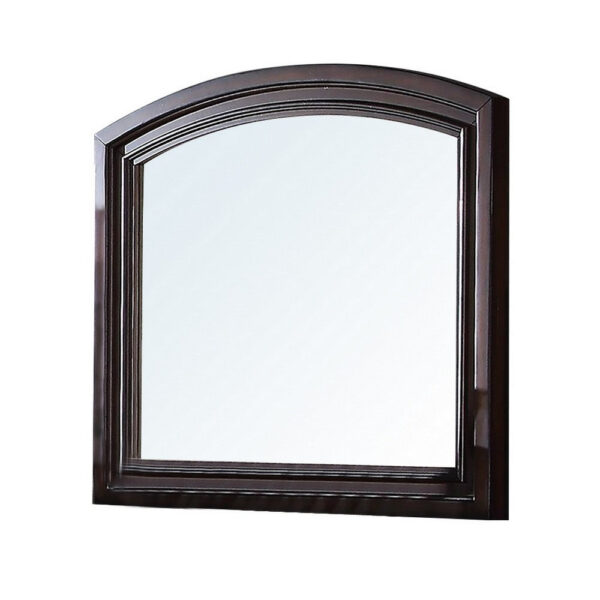 15022026699162d9ccf80.jpeg Wooden Mirror with Raised Frame and Molded Details, Brown