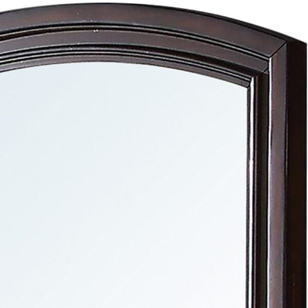 15022026699162de700a2.jpeg Wooden Mirror with Raised Frame and Molded Details, Brown