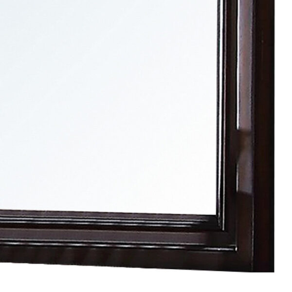 15022026699162e0b20a8.jpeg Wooden Mirror with Raised Frame and Molded Details, Brown